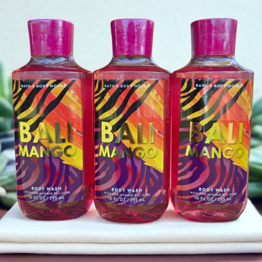 X3 Bath & Body Works Bali In Mango Shower Gel/Body Wash  10 oz NEW